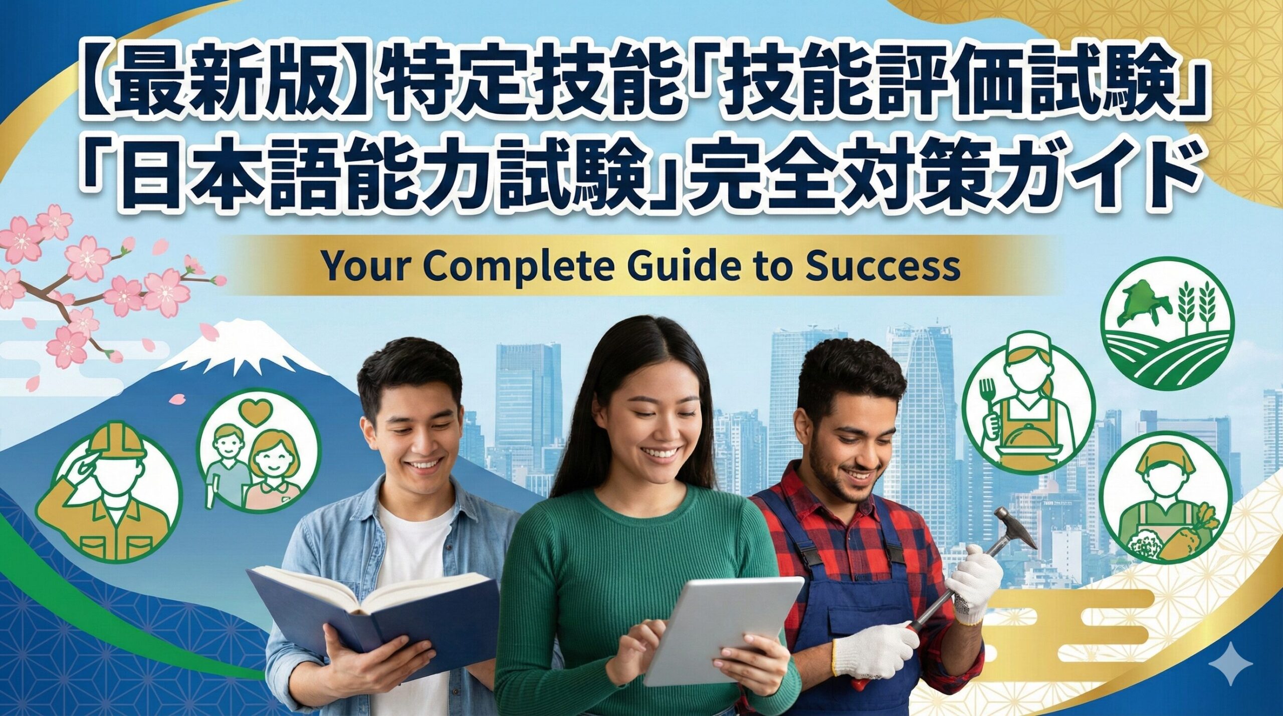 【最新版】特定技能「技能評価試験」「日本語能力試験」完全対策ガイド