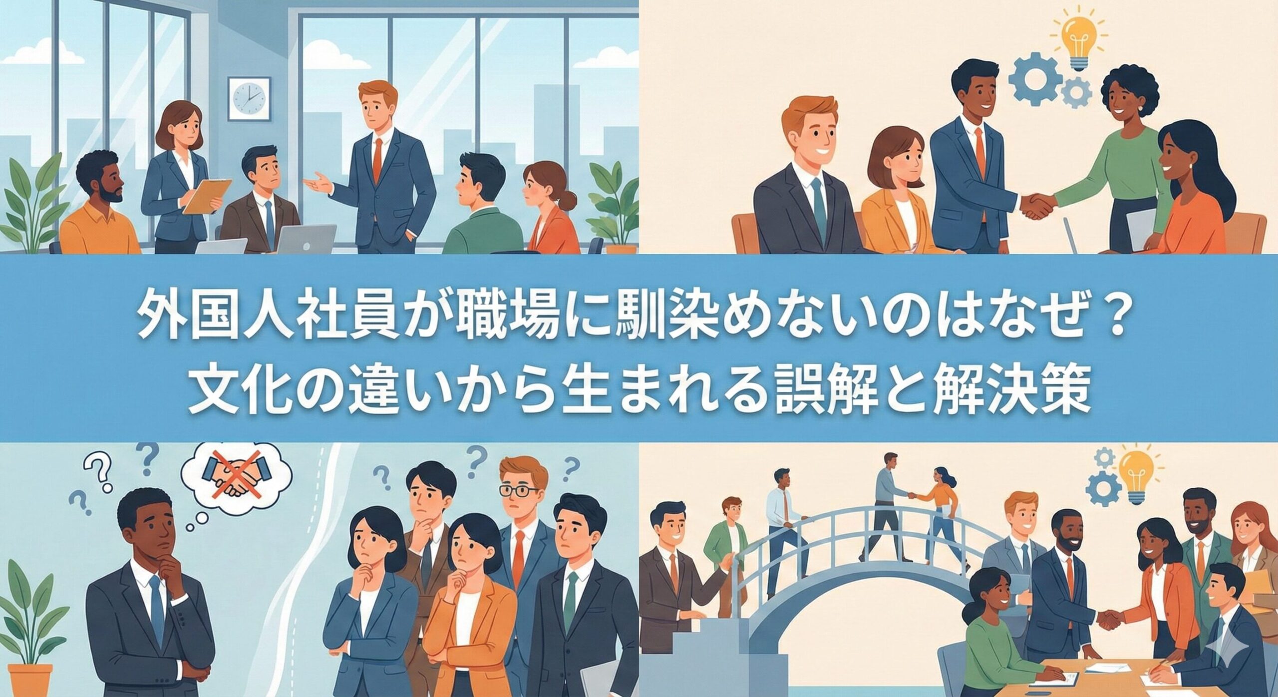 外国人社員が職場に馴染めないのはなぜ？文化の違いから生まれる誤解と解決策