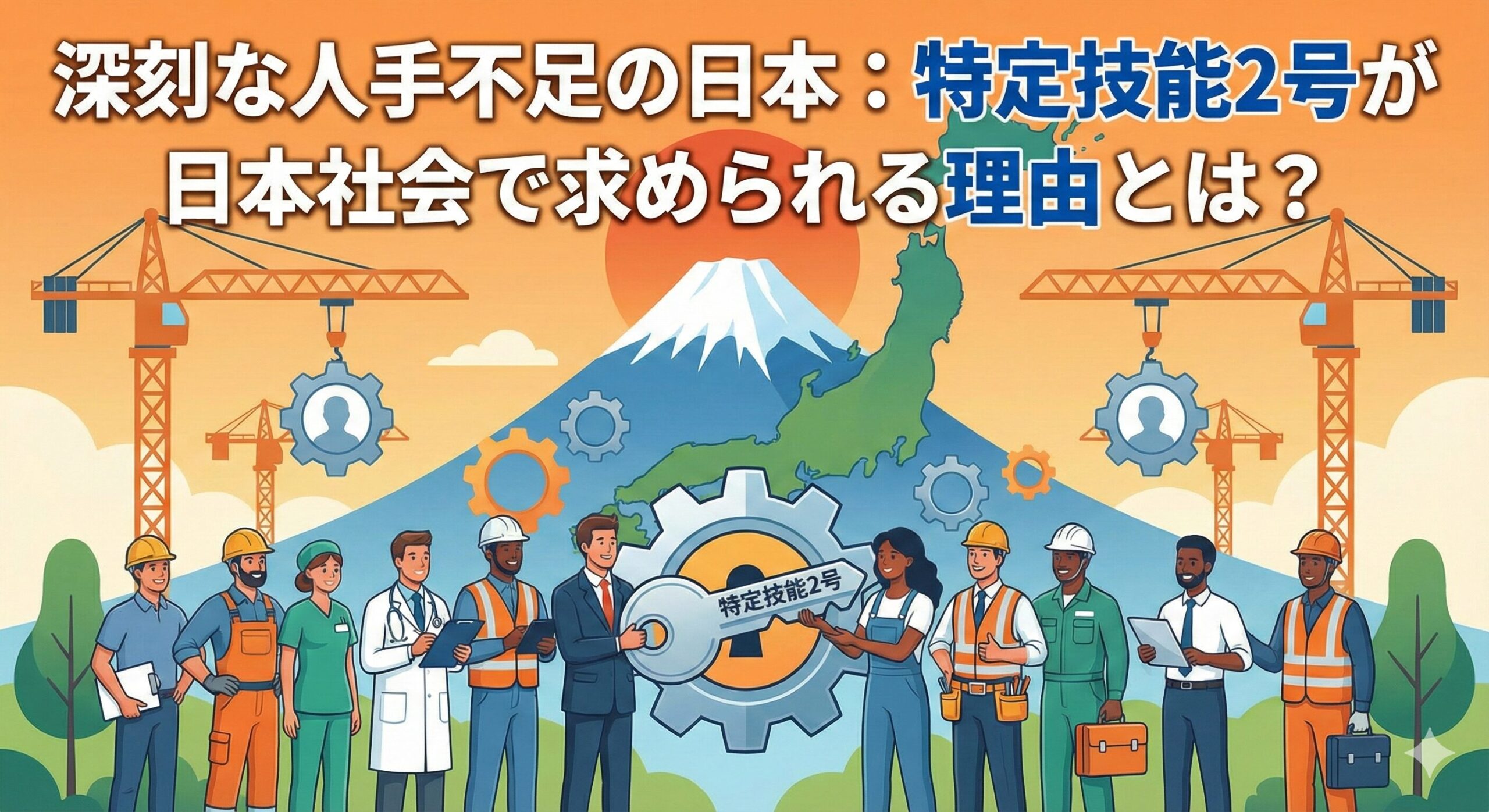 深刻な人手不足の日本：特定技能2号が日本社会で求められる理由とは？