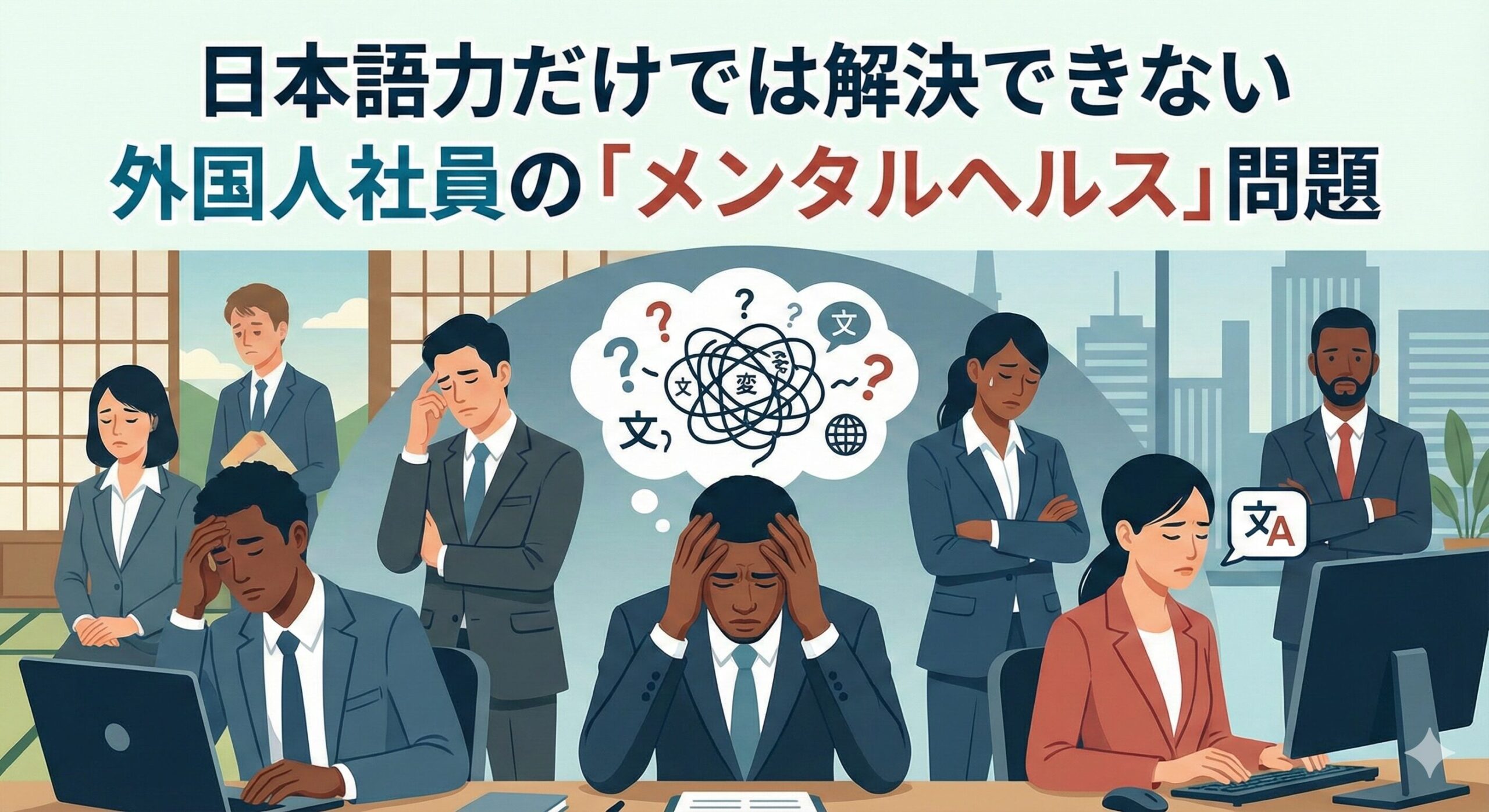 日本語力だけでは解決できない外国人社員の「メンタルヘルス」問題