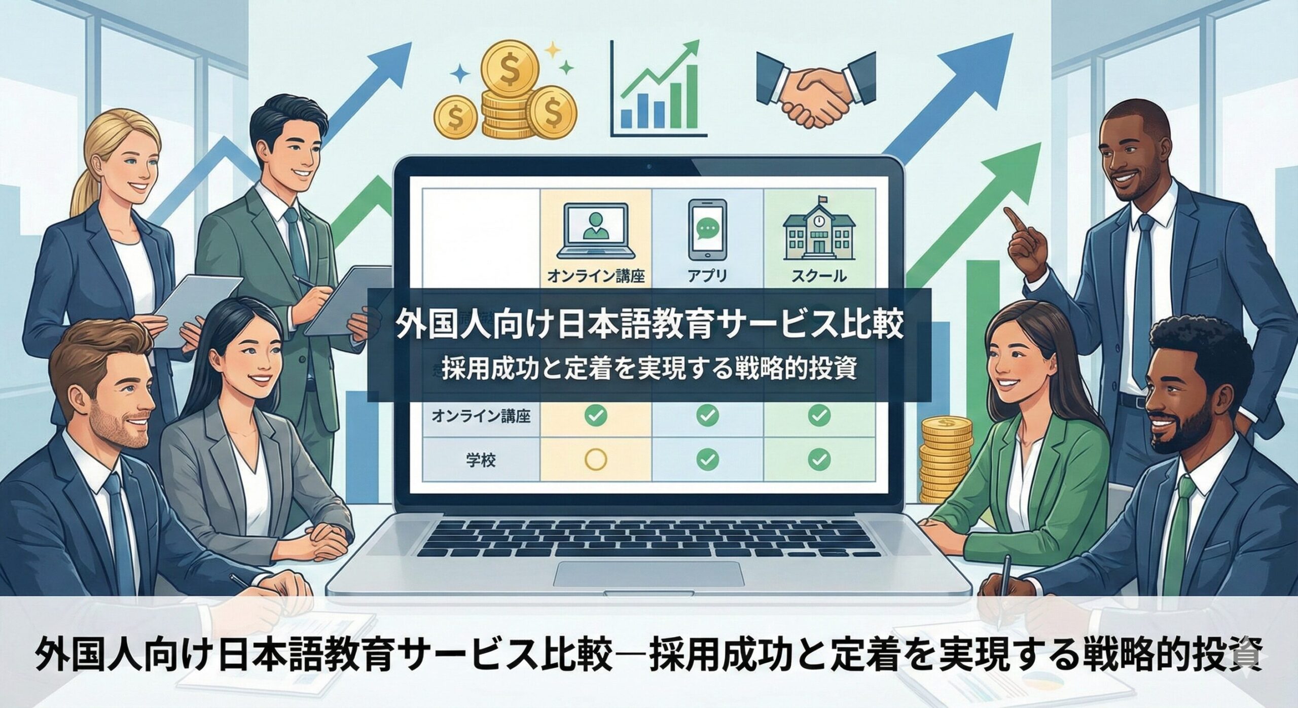 外国人向け日本語教育サービス比較—採用成功と定着を実現する戦略的投資
