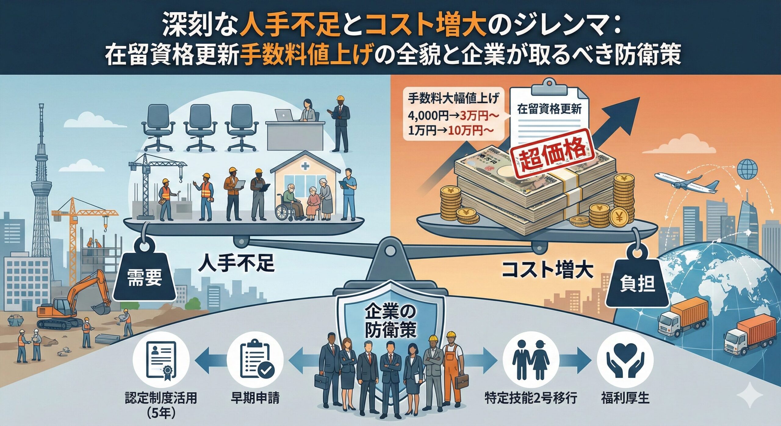 在留資格更新手数料値上げの全貌と企業が取るべき防衛策