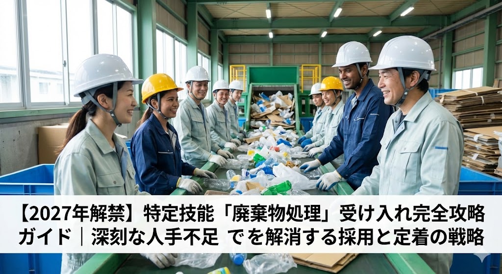 【2027年解禁】特定技能「廃棄物処理」受け入れ完全攻略ガイド｜深刻な人手不足を解消する採用と定着の戦略