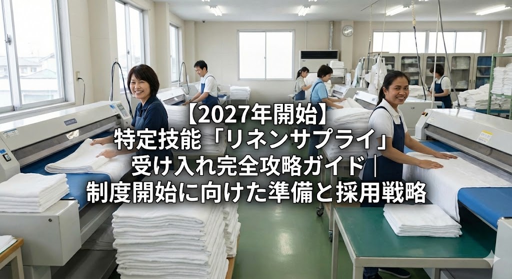 【2027年開始】特定技能「リネンサプライ」受け入れ完全攻略ガイド｜制度開始に向けた準備と採用戦略
